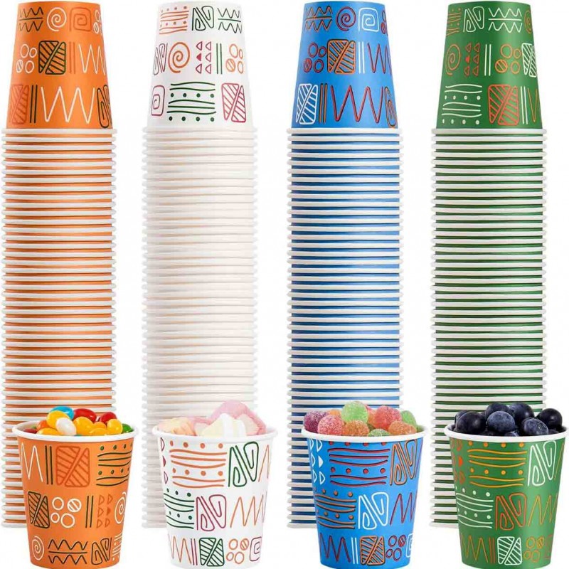 FIKSYK 500 Pack 5oz Colorful Disposable Paper Cups for Parties, Picnics, BBQs, Travel and Events in Toronto