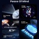 POCOCO Galaxy Star Projector for Bedroom with Replaceable Optical Film Discs, Home Planetarium Night Light Projector with High-Definition Soft Light for Relax, Study, and Meditate, Stress Relief Gifts