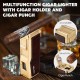 Scotte Cigar Humidor Box Cigar Lighter Cedar Wood Lined Leather Cigar Case Built in Hygrometer Humidifier with Cigar Holder Kit