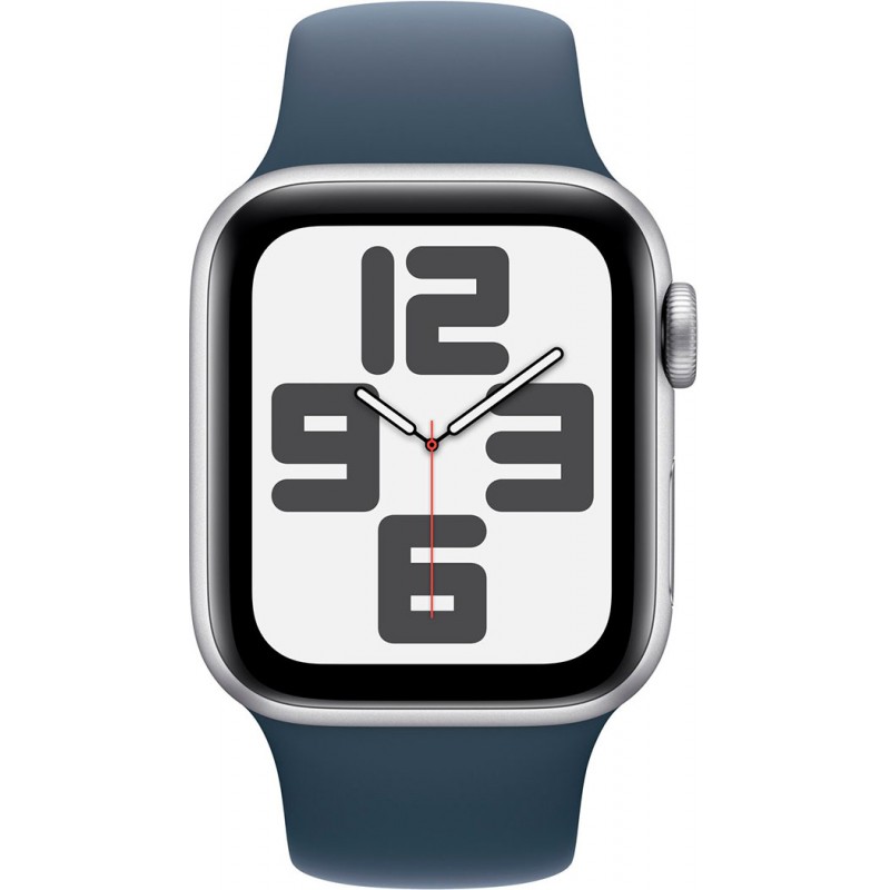 Смартгодинник Apple Watch SE GPS 40mm Silver Aluminium Case with Storm Blue Sport Band – S/M