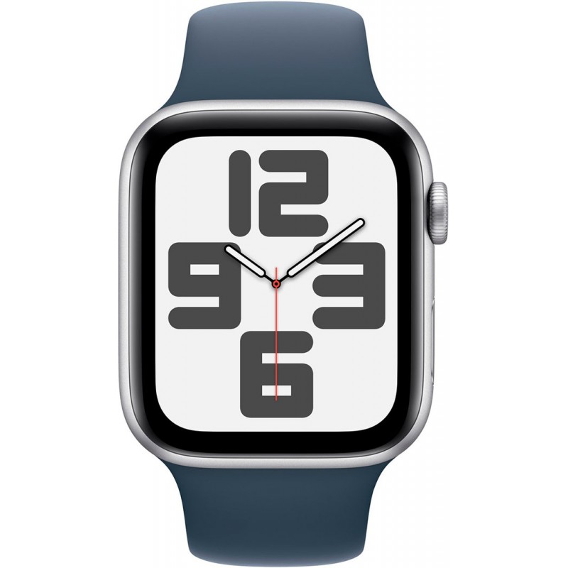 Смартгодинник Apple Watch SE GPS 44mm Silver Aluminium Case with Storm Blue Sport Band – M/L