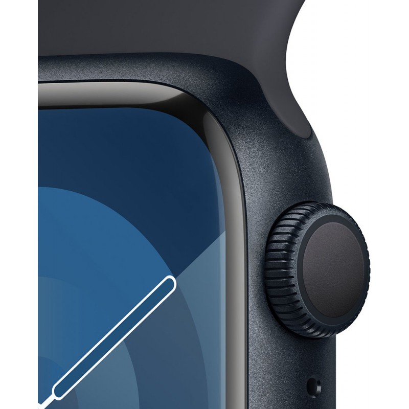 Смартгодинник Apple Watch Series 9 GPS 41mm Midnight Aluminium Case with Midnight Sport Band – M/L