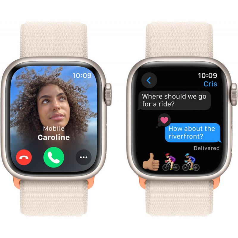 Смартгодинник Apple Watch Series 9 GPS 41mm Starlight Aluminium Case with Starlight Sport Loop