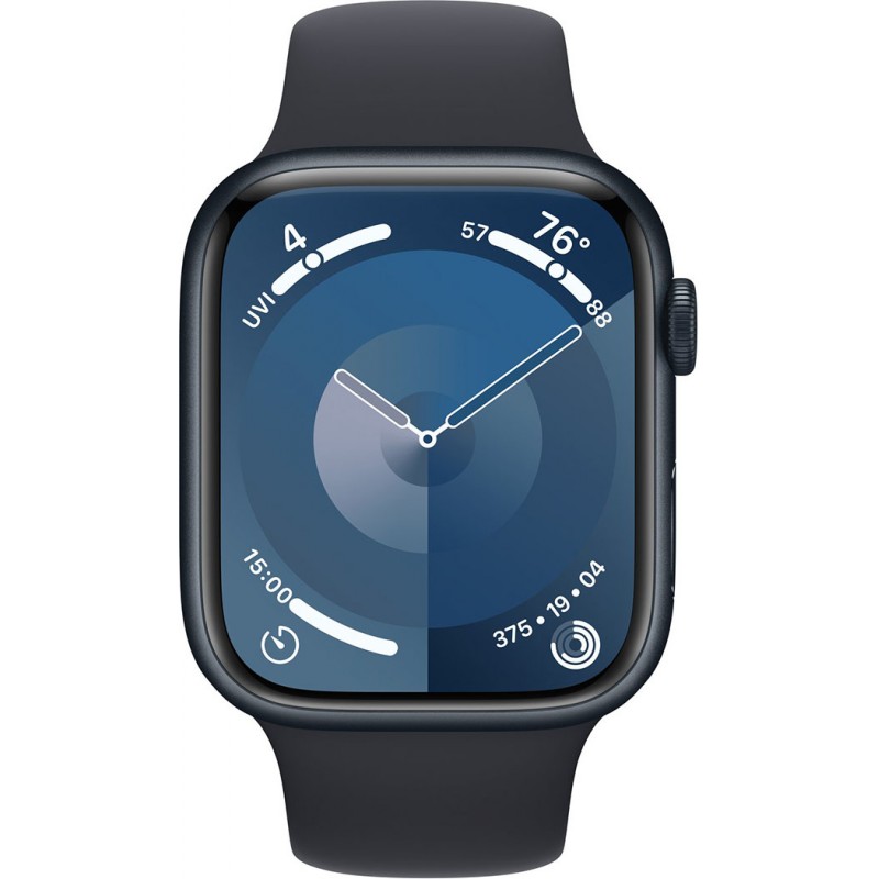 Смартгодинник Apple Watch Series 9 GPS 45mm Midnight Aluminium Case with Midnight Sport Band – M/L