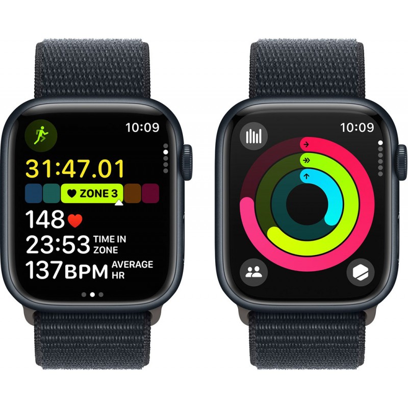 Смартгодинник Apple Watch Series 9 GPS 45mm Midnight Aluminium Case with Midnight Sport Loop