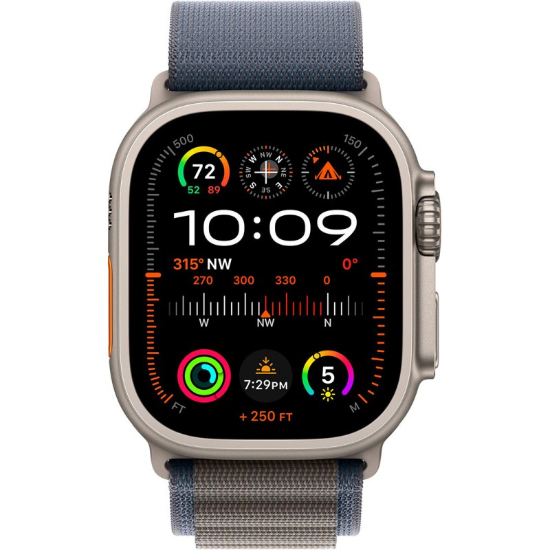 Смартгодинник Apple Watch Ultra 2 GPS + Cellular, 49mm Titanium Case with Blue Alpine Loop – Large