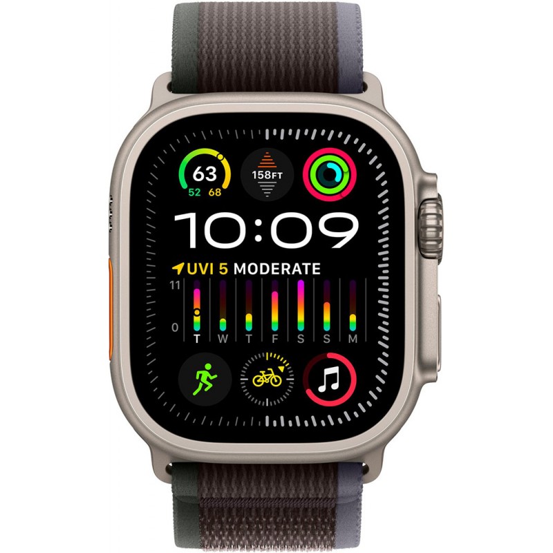Смартгодинник Apple Watch Ultra 2 GPS + Cellular, 49mm Titanium Case with Blue/Black Trail Loop – S/M