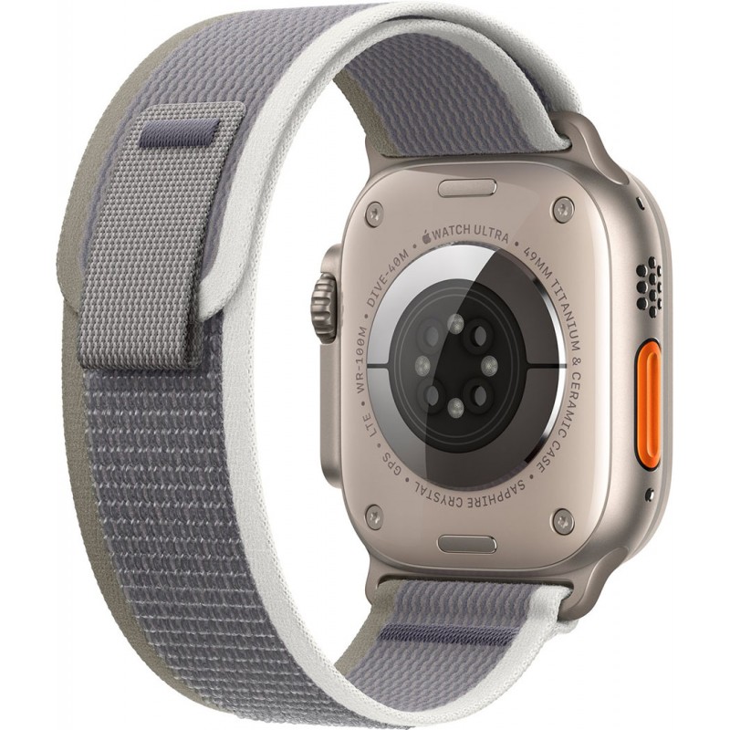 Смартгодинник Apple Watch Ultra 2 GPS + Cellular, 49mm Titanium Case with Green/Grey Trail Loop – M/L