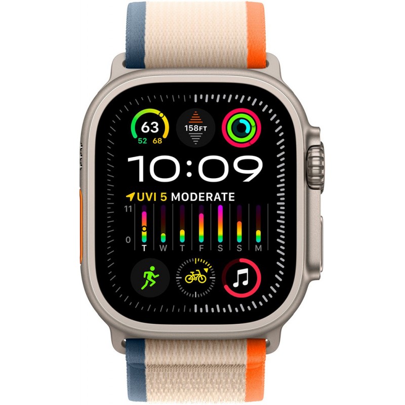 Смартгодинник Apple Watch Ultra 2 GPS + Cellular, 49mm Titanium Case with Orange/Beige Trail Loop – M/L